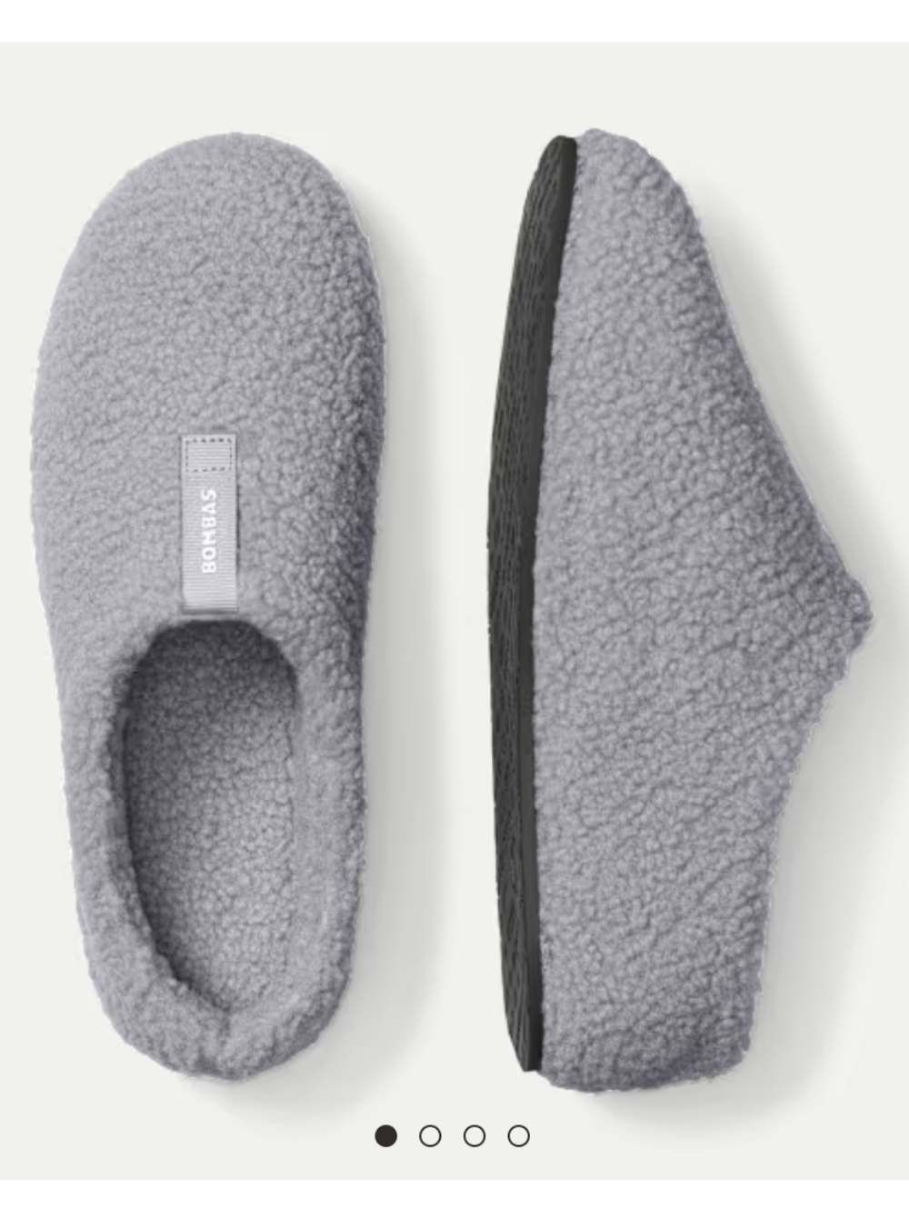 Bombas Women's Gray/Blue Allover Sherpa Sunday Slippers